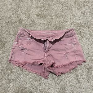 Pink American Eagle jean shorts